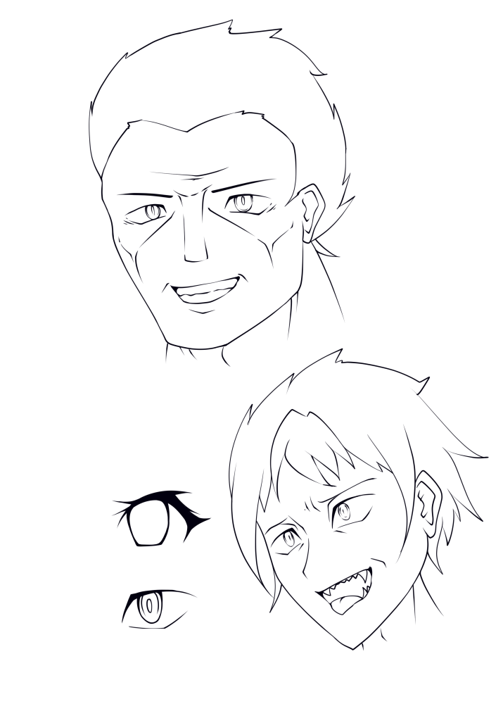 今日はあまりパワーが残ってないので、今あるエネルギーを使って男性キャラの練習をしていました
( 'ω`)イケおじと少年キャラって感じです。
なんか珍しいことをしてると思うでしょうが、実は漫画動画で男性キャラのクオリティを中心にボコボコに批判されたことがあるので、今後の対策のためです(