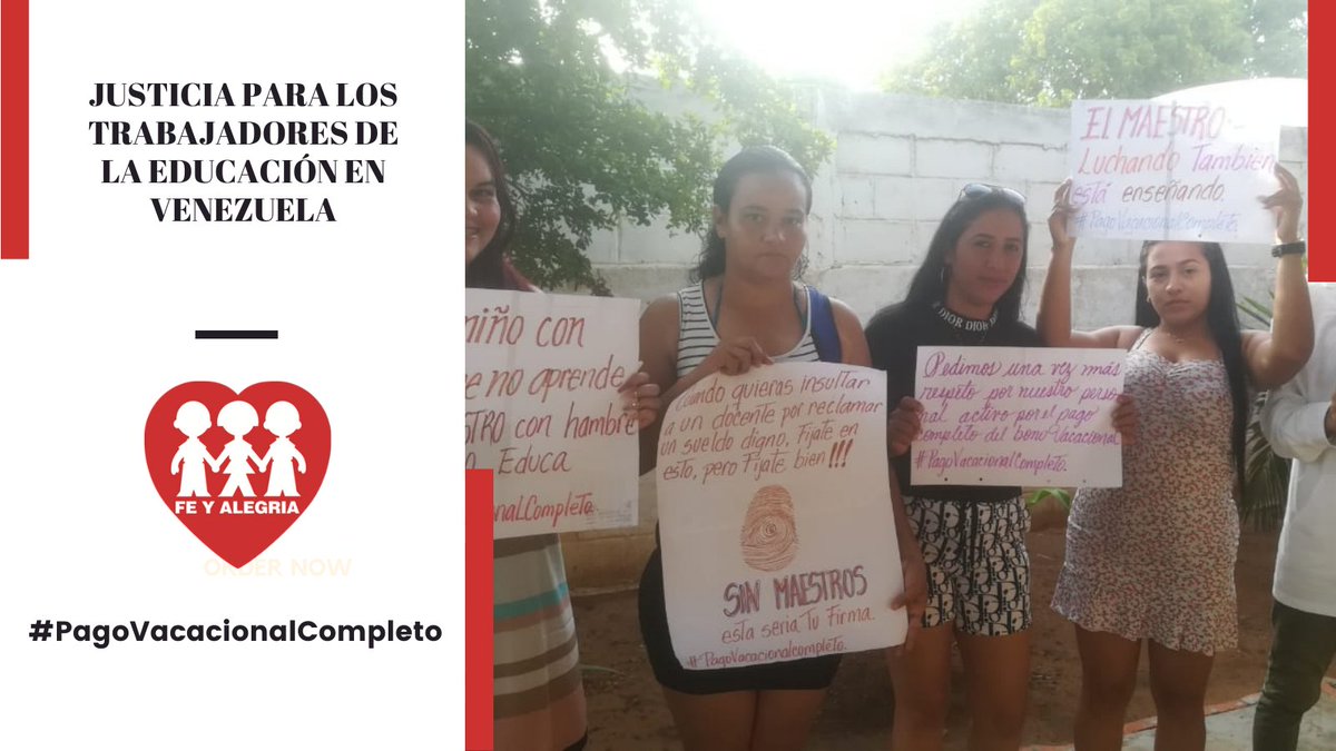 FeyAlegriaVE's tweet photo. En Fe y Alegría cumplimos, porque atendimos a 2.713 estudiantes universitarios en nuestros 5 institutos universitarios.  #PagoVacacionalCompleto  #BonoVacacionalYRecreacionalYa #10Ago https://t.co/rT8ot5Lazq