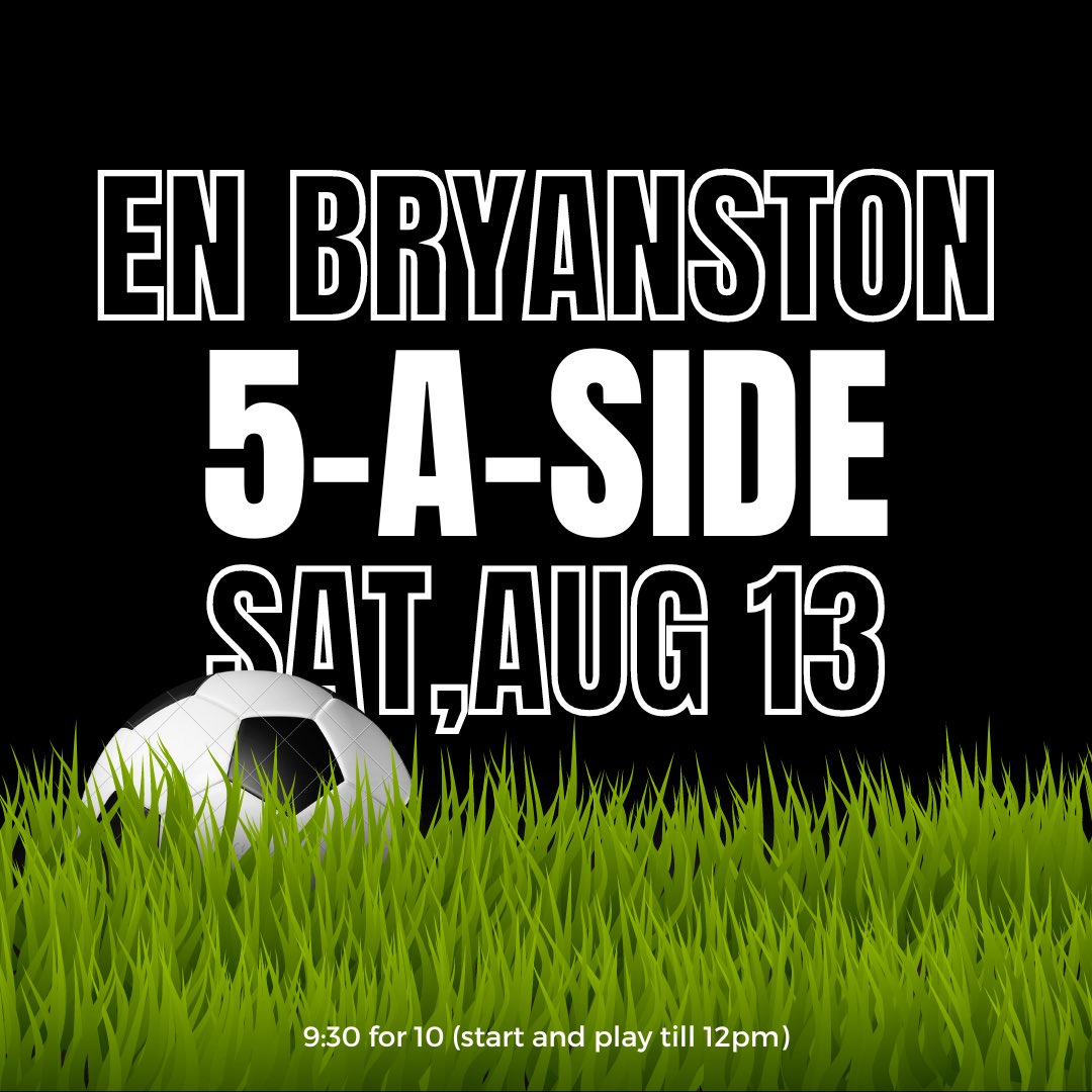 ENBryanston's tweet photo. Every Nation Bryanston are you ready for ENB 5-A-Side
Venue: German Country Club 
131 Holkam Rd, Paulshof, 
Time: 9:30am for 10am (10am start and play till 12noon).

RSVP: With the link in our bio

Please let us know if you will be attending as PLAYERS or SUPPORTERS. https://t.co/LhGfKptnYq