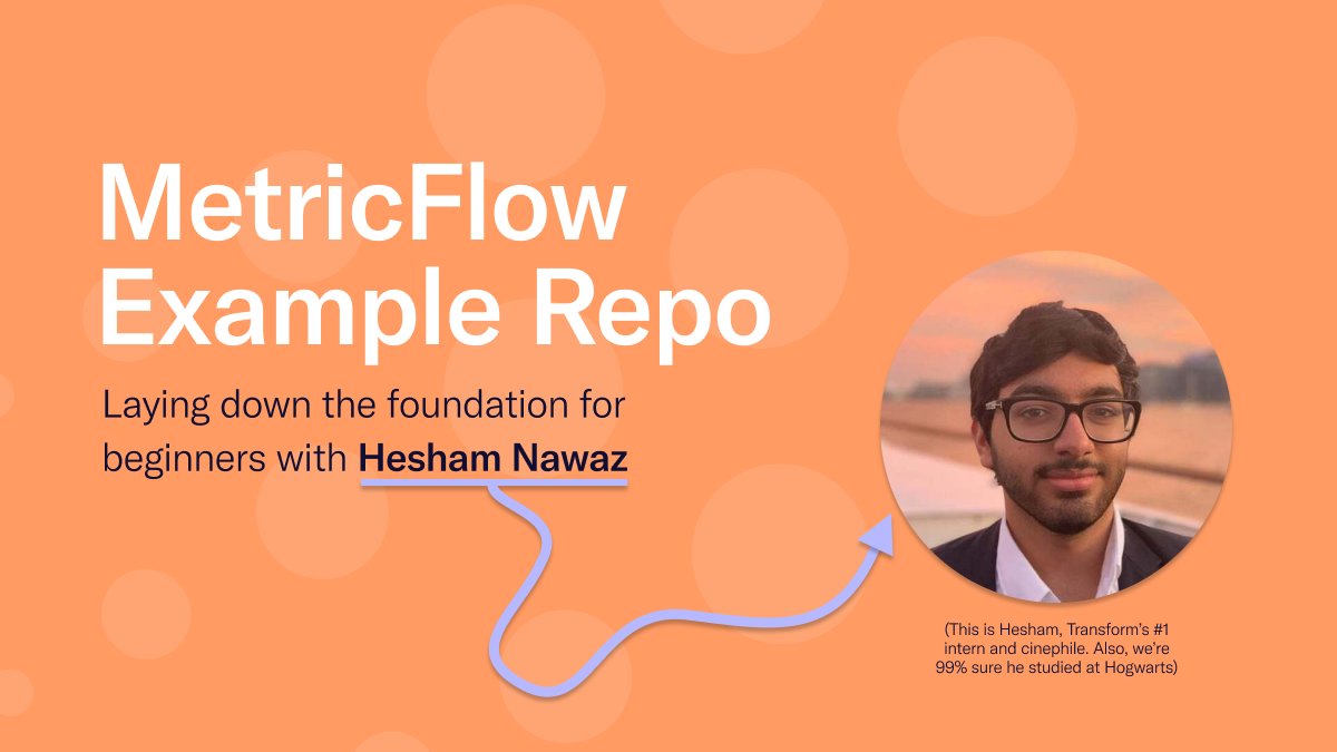 transformio's tweet image. Interested in getting started with #MetricFlow? 

We interviewed Hesham Nawaz who created a MetricFlow example repo to help new users start their MetricFlow journey 🚀

Check it out here: blog.transform.co/all/metricflow…