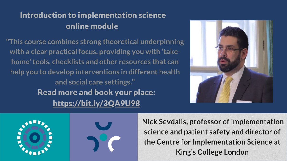 Booking now open for our new intro to #impsci online module starting 3 Oct - 18 Nov. Developed by @ARC_S_L & @UEA_Health. Read more and book your place👉 bit.ly/3QA9U98