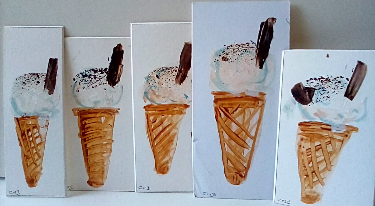 ColinMBaxter's tweet photo. So hot here today @RCYard , I'm now doing #icecream ! #lactofree #lowcalorie #sugarfree #nondrip Painted to order while you view my #summersale in my #studio #Gallery @PMBrewCo @bakersbarandk @ThePumpHouseRCY hope I don't pinch your trade ๐ https://t.co/6pRLGEX0ft