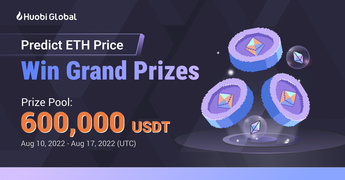 ⏰Predict To Win⏰

🔥Predict #Ethereum's Price

🤑$600,000 Prize Pool Shared! 

Predict ➡️ huobi.com/microapps/en-u…