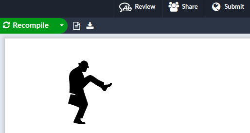 With TeX Live 2022 + Overleaf, you can also create documents featuring an interesting walk routine as a page numbering style. But maybe that's far too silly! 🤣 🤩 AND WE LOVE IT! 💚🦆 #TeXLaTeX #Overleaf