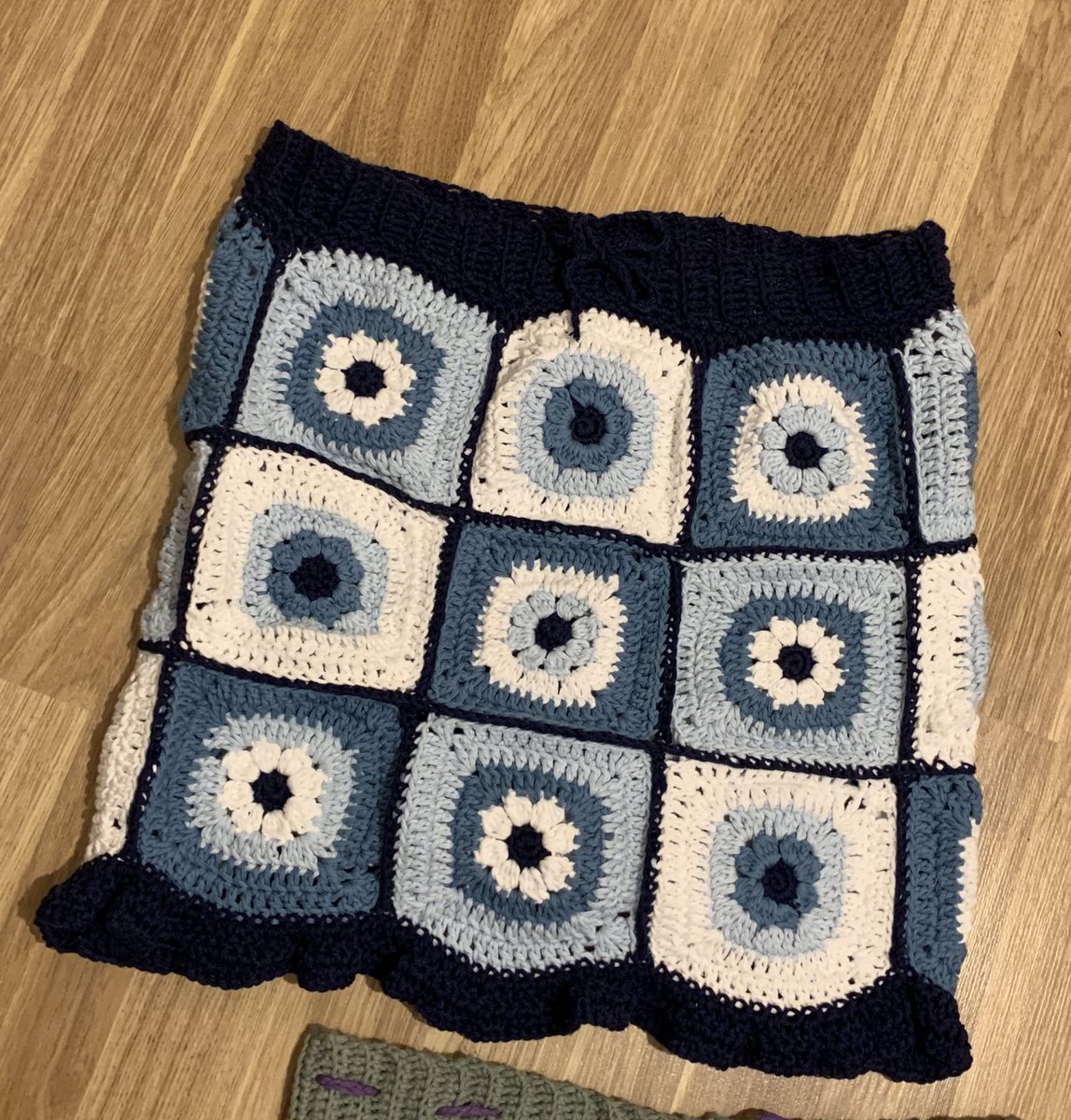 angrylittlestar's tweet photo. i’ve been making some crochet skirts recently and i’ve been thinking about doing some custom made ones- would anyone be interested in commissioning me- i think i’d charge about £45? https://t.co/tPVMq6mVtP