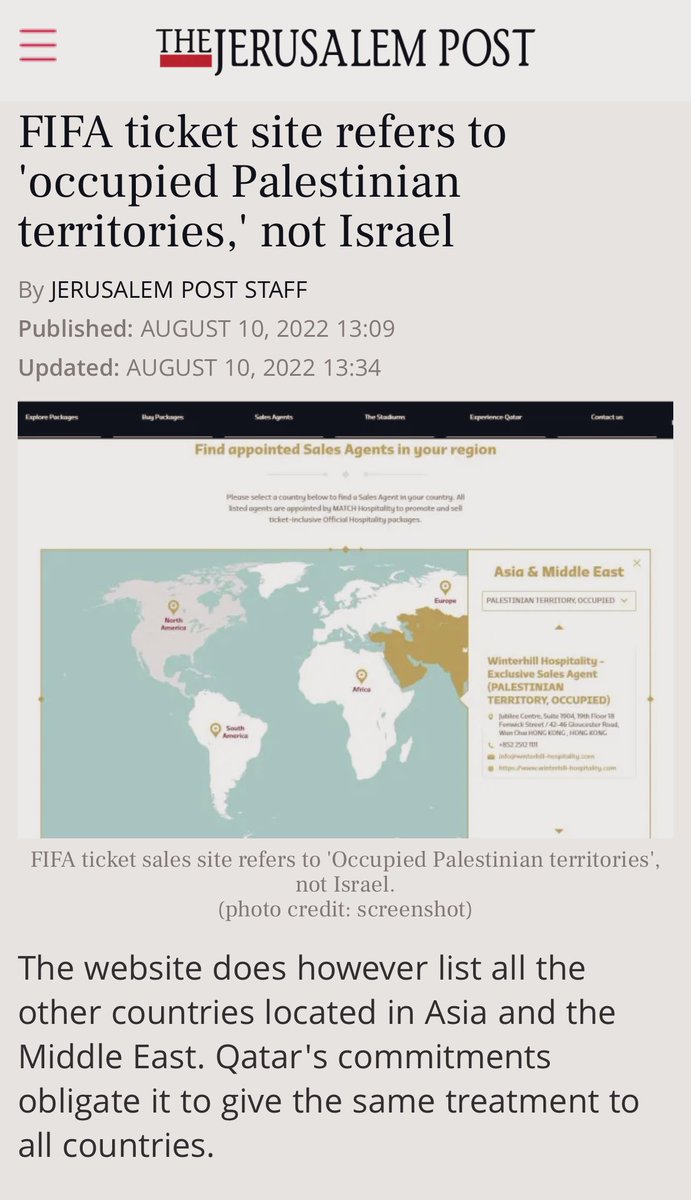 Idk of it was a mistake but Israelis are fuming  lol 

#WorldCup2022 
#Qatar