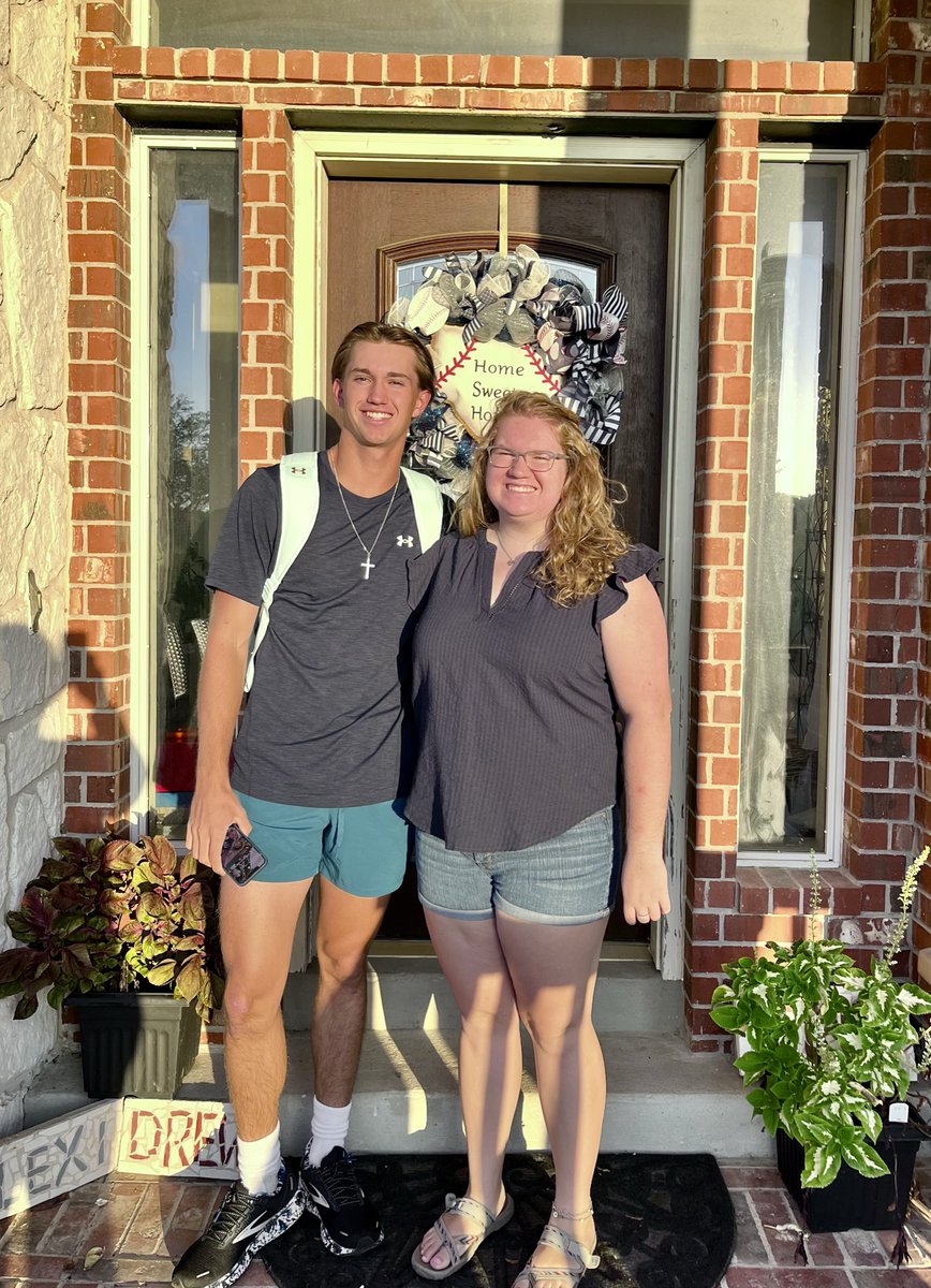 ChrisRFrei's tweet photo. First day of Senior year for our son Andrew Frei @andrewfrei12 @SamChampionHS @BoerneISD! Our daughter, Alexa Frei, who will be starting her 2nd year @TAMU @aglifesciences in a couple of weeks, woke up "early" to see him off to school! #BoerneISDFirstDay https://t.co/y79t0vBZo5