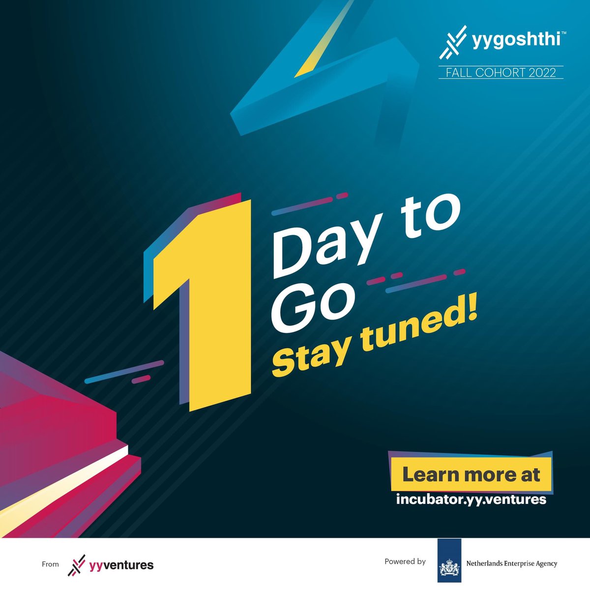 📝 Applications for our Fall 2022 Cohort opens tomorrow!

⏳Stay tuned if you want to be a part of our next cohort of changemakers! 

👉Learn more about us at incubator.yy.ventures 

#TranslateYourIdeasIntoImpact #YYGoshthi #Incubation #SocialBusiness