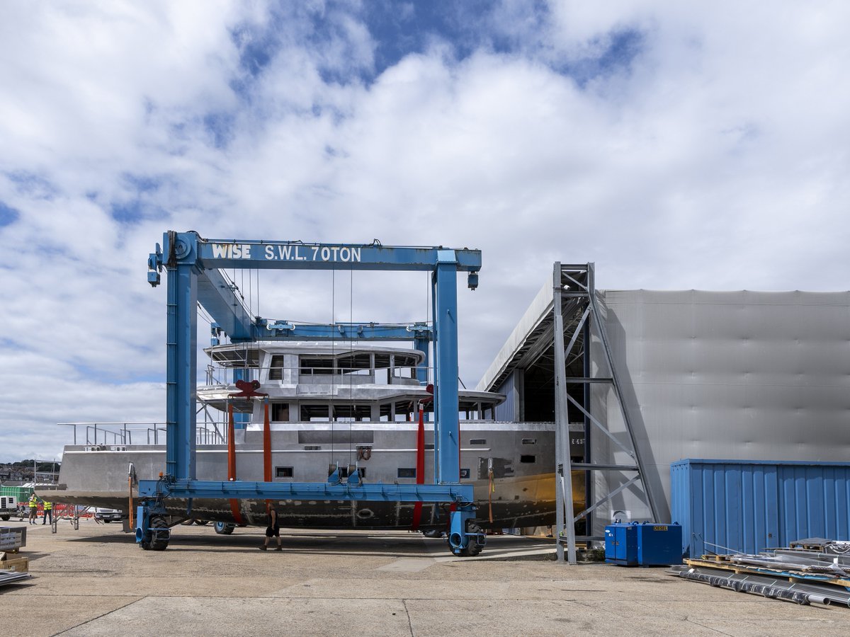 Having just moved the 2nd of our explorer vessels to be ready for the interior fit is definitely a moment for us to reflect &amp; to congratulate the incredible work that all have put in. So here's to you Team Arksen, <a href="/WightShipyard/">Wight Shipyard Co</a> &amp; so many more, for bringing our vessels to life