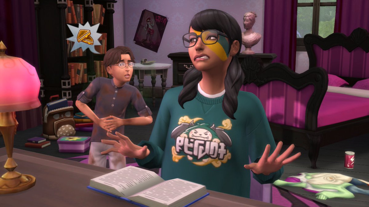 TheSims's tweet photo. Wait...there's more! 🥳 Check out the new Scenario for teens, as well as the new oversized sweatshirt &amp; face paint that shows off school spirit &amp; two hairstyles! 🤩

https://t.co/GMdsUwWkxY https://t.co/9PDJOkwx3Q
