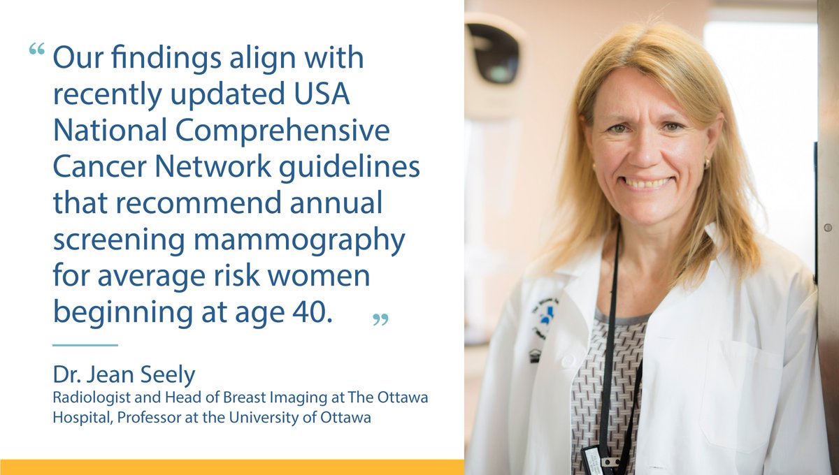 Study shows annual screening before age 50 leads to lower proportions of advanced #BreastCancer ohri.ca//newsroom/stor…