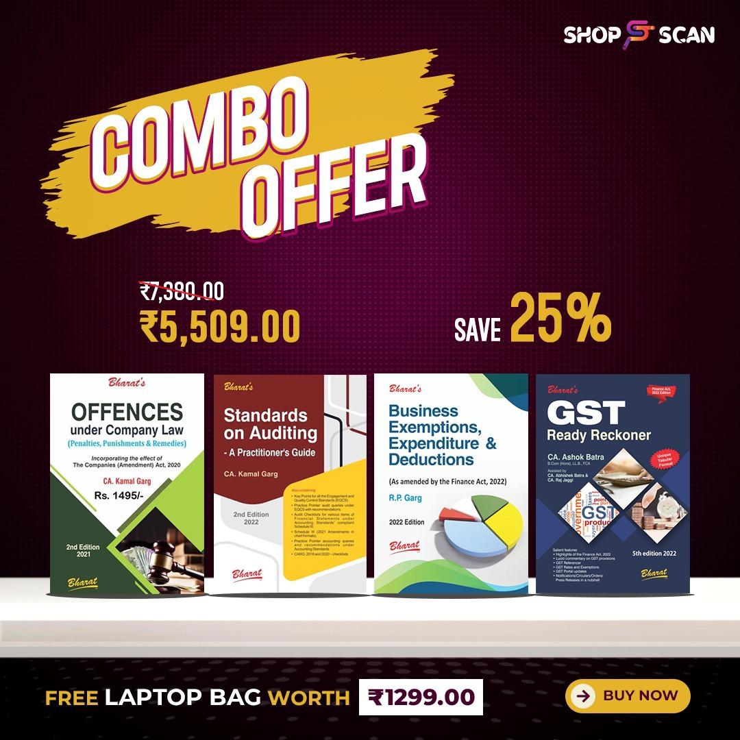 tax_scan's tweet photo. COMBO OFFER

FREE LAPTOP BAG WORTH RS. 1299

Click Here To Buy : https://t.co/gu1RNNd8uG

#companylaw #readyreckoner #auditing #gst #gstbooks #gstindia #gstupdates #gstnews #gstissues #taxation #law #lawbooks #tax #taxbooks #shopscan

@shopscan_in https://t.co/DCxdi2RQWG