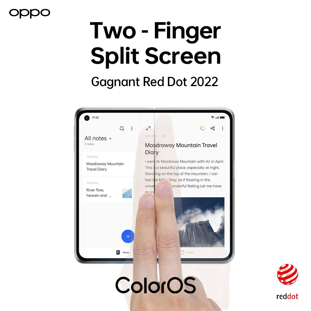 OPPOAlgerie's tweet photo. Nous sommes honorés d'annoncer qu'OPPO ColorOS 12 a remporté quatre prix de design au Red Dot Awards 2022 ( Brand and Communication Design ), reconnaissant la conception pionnière du système d'exploitation ColorOS12.

#OPPO #OPPODZ #ColorOS12 https://t.co/TFB19y4ir4