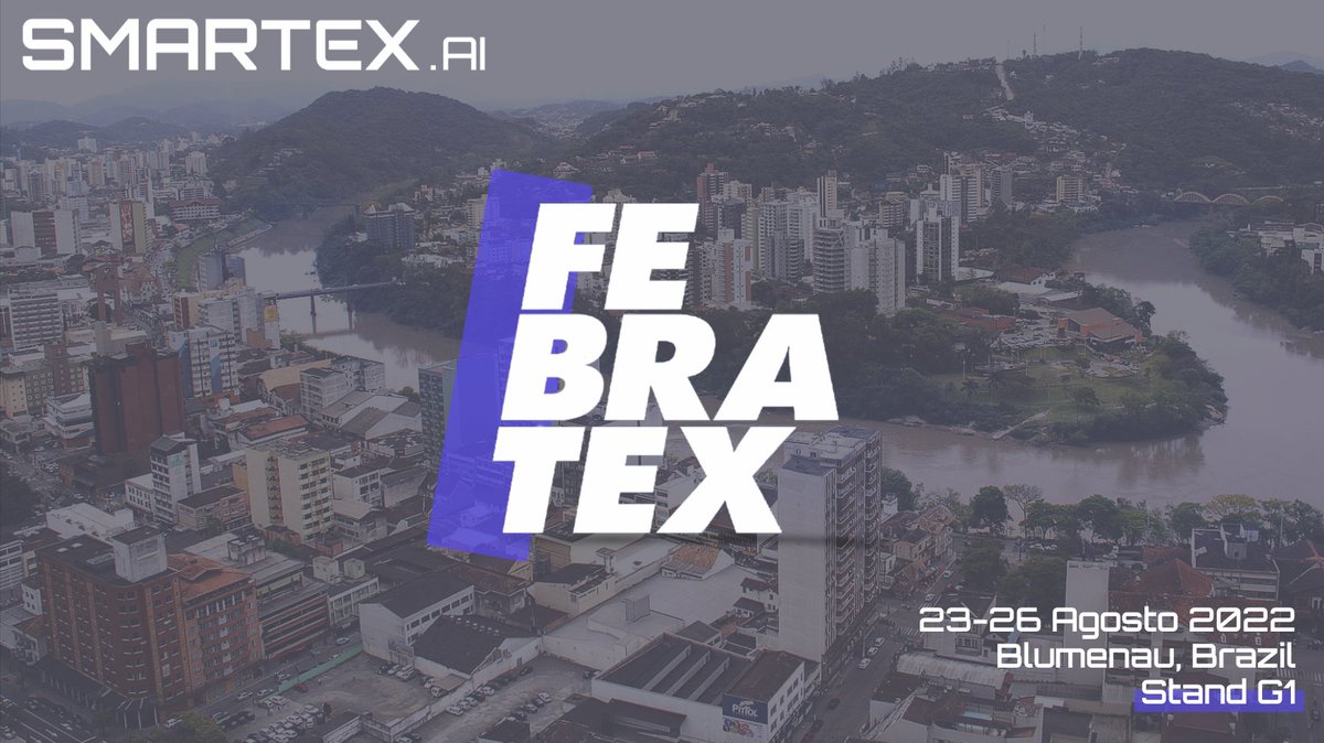 Olá, Brazil 🇧🇷! Smartex.ai will be exhibiting &amp; speaking at #Febratex, the largest textile industry fair in the Americas from the 23rd-26th of August in Blumenau. If you are in the area, make sure to stop by booth #G1.
 
#textile #zerowaste #brazil #tradeshow #ai