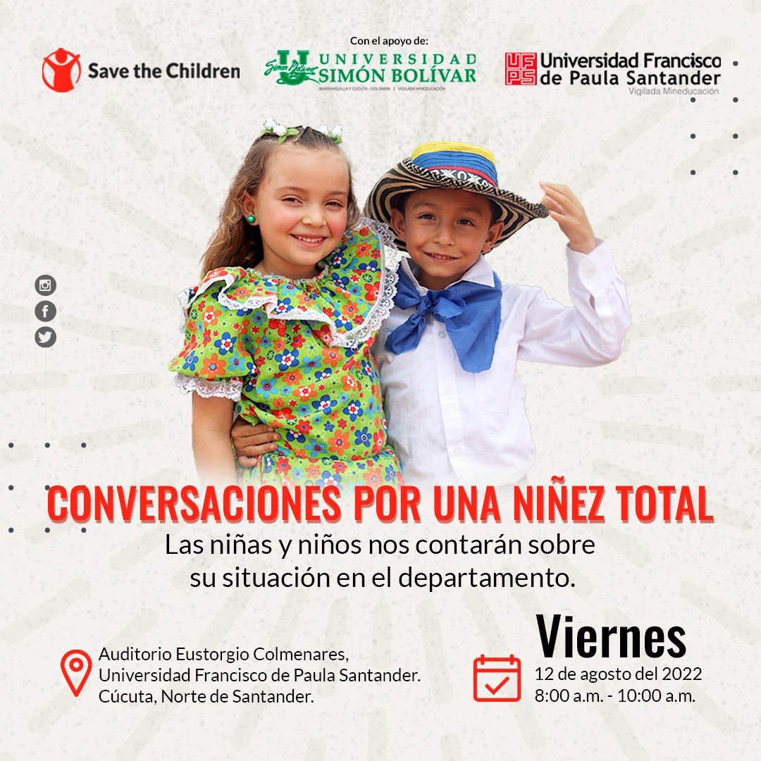 laopinion_col's tweet photo. @laopinioncucuta
y @savechcolombia te informan:

Los niños y niñas de Norte de Santander se reunirán para conversar sobre la situación de la niñez. Acompáñanos este viernes en ‘Conversaciones para una niñez total’. Más info aquí: https://t.co/qxMkKKpsEb 
#Publicidad https://t.co/nOUOehUv3N