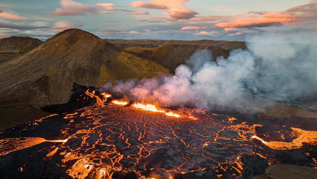 Our #volcano has woken up from its beauty sleep! 🌋 After a good rest the Reykjanes #eruption started again last week, and photographer @chrisburkard is live on the ground, posting hot pics & videos to our Instagram & Facebook stories. Join his adventure! bit.ly/3AcNVQz