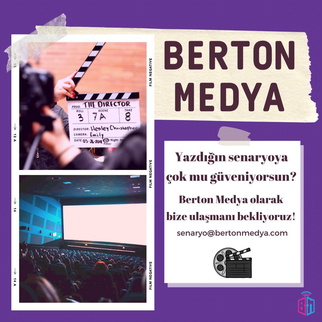 🖐🏻 Berton Medya ailesi olarak senaryolarınızı bekliyoruz!

👉🏻 senaryo@bertonmedya.com