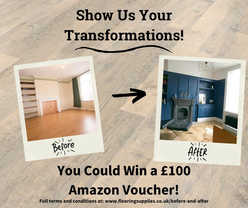 Fancy winning  a £100 Amazon voucher? 💷

Enter our competition and show how your floor helped transform your room. We want to see how much of a difference a floor can make!⭐

Enter here: flooringsupplies.co.uk/before-and-aft…