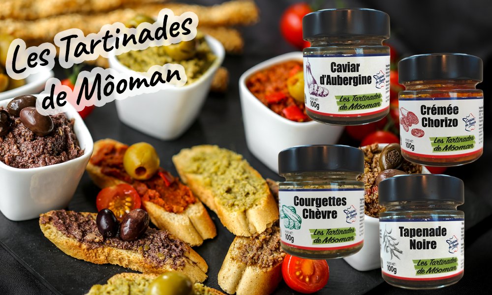 Les Tartinades de Môoman
Pour l’apéritif sur des toasts, croutons, blinis, gressins, mais également en bruschettas, sandwichs et crudités.
christianpotier.fr/prestashop/fr/…