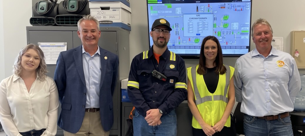 Yesterday our Manager of #Legislative Policy, Dana Adams, was on an <a href="/EnergyDevelop/">EDL</a> site visit in Lansing. This great group, which included gubernatorial candidate <a href="/TudorDixon/">Tudor Dixon</a>, discussed the future of #RenewableNaturalGas and #policy that could make Michigan a leader in #RNG.