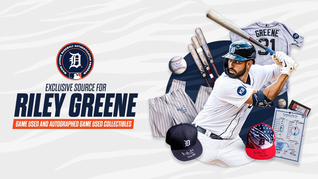 Tigers Authentics is now the Exclusive Source for @Greene21Riley Game-Used & Autographed Game-Used Collectibles. New auction with autographed game-used jerseys, bat, cap, baseballs and more ➡️ tigers.com/auction