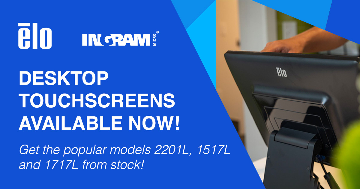 IMDCPOS's tweet photo. Take a closer look on the popular @elotouch Desktop touchscreen models 2201L, 1517L or 1717L for retail and hospitality.
Available from stock: https://t.co/LJbgn28upp
Our @IMDCPOS specialists will support you selecting the right screen.
#ingrammicro #dcpos #elo #retail https://t.co/K6IuekvBk1