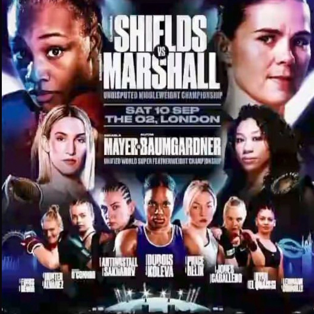 BoxingMBeauty's tweet photo. September 10
@Claressashields 🇺🇸 
@Savmarshall1 🇬🇧 
@MikaelaMayer1 🇺🇸 
@alyciambaum 🇺🇸 
@GinnyFuchsUSA 🇺🇸 
Caroline Dubois 🇬🇧 
@SarahLiegmann 🇩🇪 
@LLPrice94 🇬🇧 
@Eboniejones98 🇬🇧 
@Gemma_Ruegg 🇬🇧 https://t.co/C7N7SkLfXb