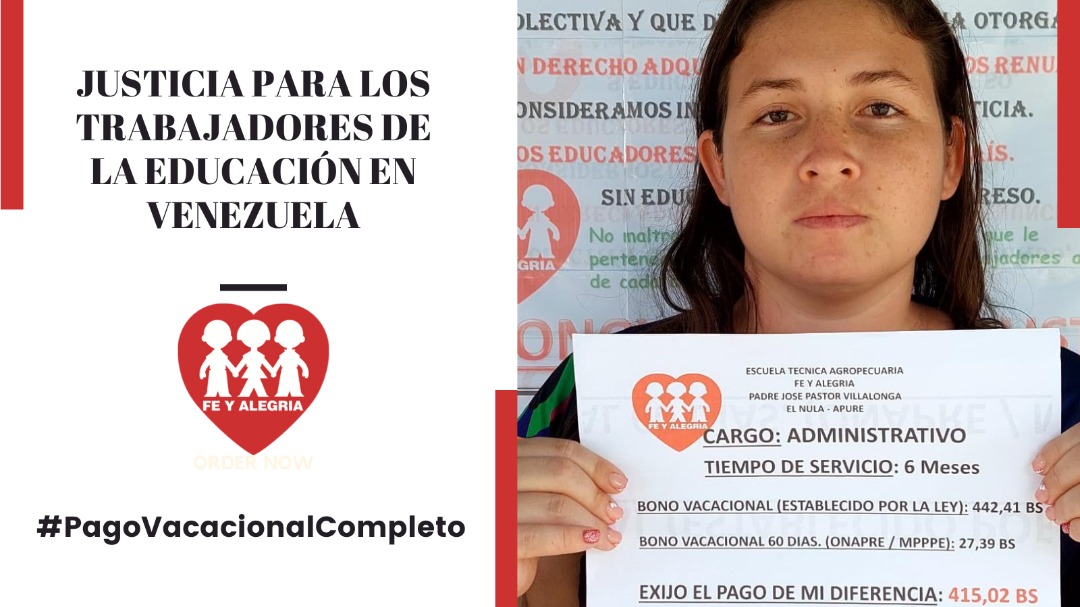 isauraweb's tweet photo. Para garantizar la permanencia del personal de la educación hay que garantizarles los pagos de sus beneficios para cubrir sus necesidades. #PagoVacacionalCompleto #BonoVacacionalYRecreacionalYa #10Ago https://t.co/j8rU0NTB68
