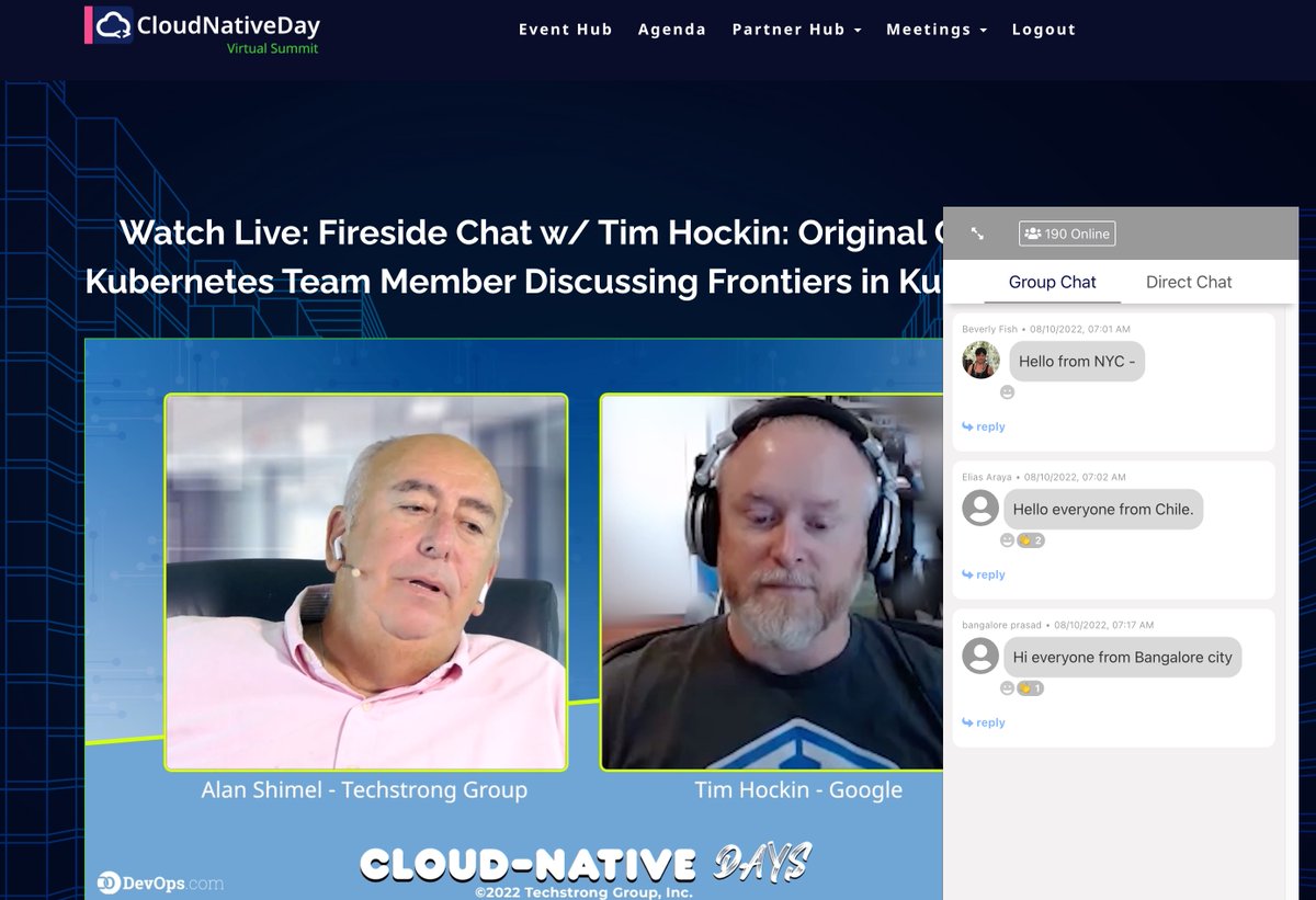 mitchellashley (@mitchellashley) on Twitter photo Watching Tim Hockin, original #Kubneretes team member, with <a href="/ashimmy/">alan shimel</a>, at #CloudNativeDay22 right now. techstrongevents.com/cloud-native-d… Watching Tim Hockin, original #Kubneretes team member, with <a href="/ashimmy/">alan shimel</a>, at #CloudNativeDay22 right now. techstrongevents.com/cloud-native-d…