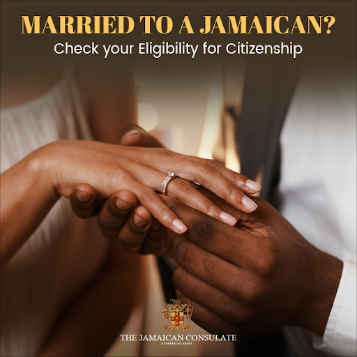 Jamaicaconsular's tweet photo. A non-native individual may be eligible for Jamaican citizenship if he/she is married to a person of Jamaican origin. 
For more information, visit - https://t.co/RbDBg3RM8f

#jamaicancitizenship #citizenshipbymarriage #citizenshipcriteria #jamaicanconsulate #caymanislands https://t.co/QOSZqp76En
