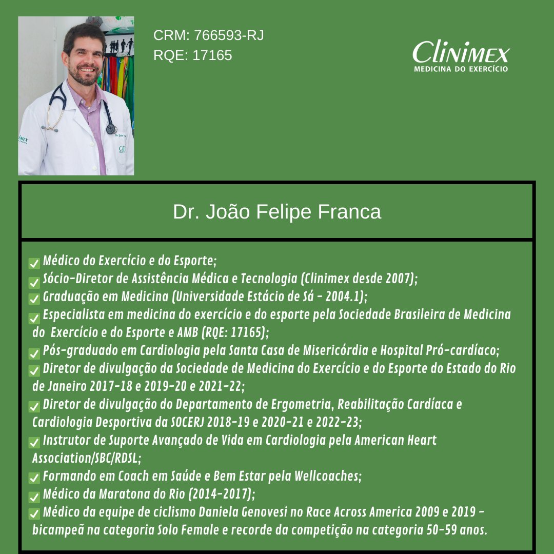 Aqui, você pode conhecer um pouco mais da equipe médica.

Há mais de uma década, Dr. João Felipe Franca, integra o quadro de diretores da CLINIMEX.