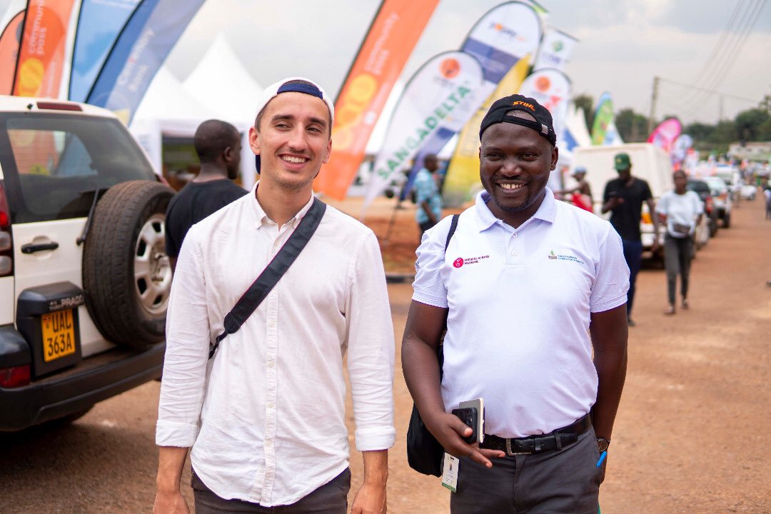 unyfa1's tweet photo. German interns learning about Ugandan agricultural at @unffe National Agricultural Show. #AgricShow2022 https://t.co/mEupVrAxLT
