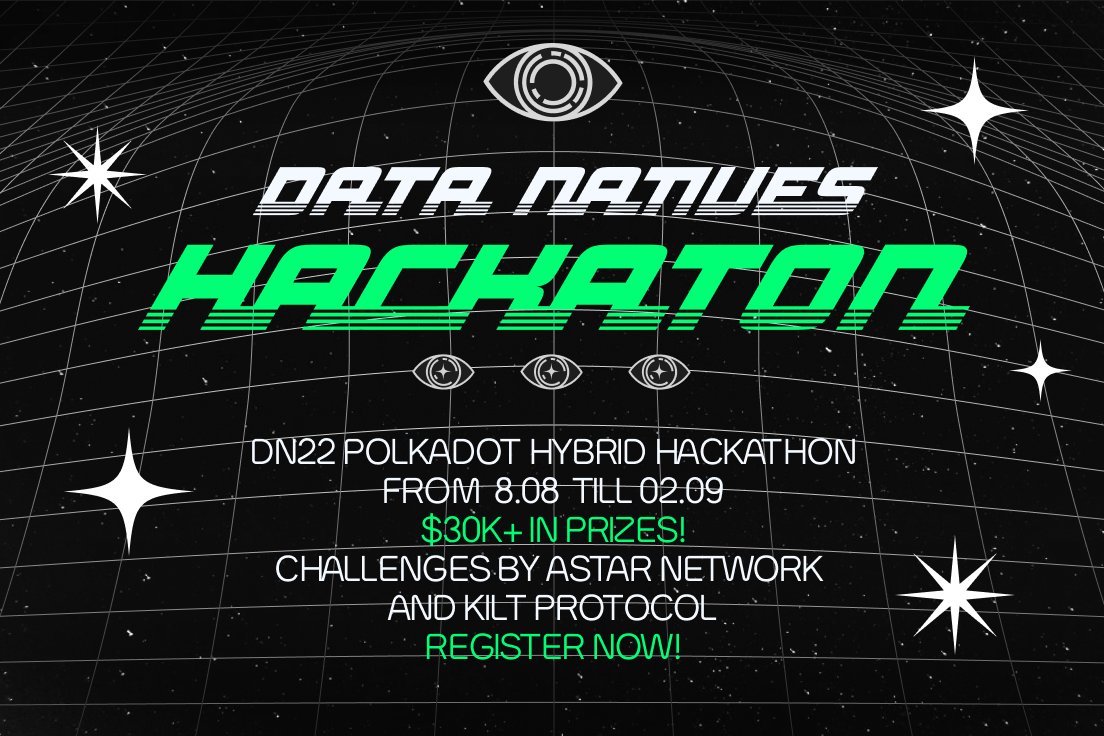 taikainetwork's tweet photo. Introducing DN22 #Polkadot Hybrid Hackathon by @DataNativesCon 

6 different web2-friendly &amp; data-focused challenges, implemented by @AstarNetwork &amp; @Kiltprotocol, will take place in Külhaus Berlin as a part of the #DN2022 Conference, Europe's biggest Data Science and AI event. https://t.co/8cpOcNYp81