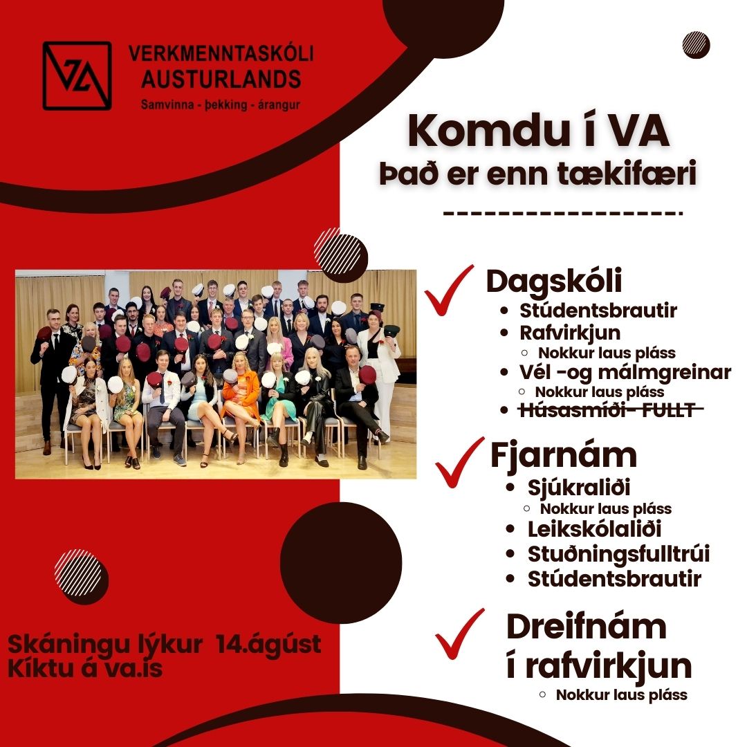 Komdu í VA í haust!

#vaskólinnokkar