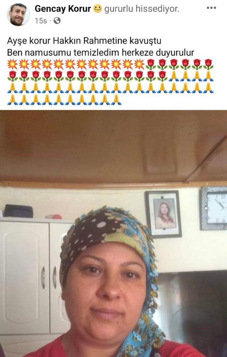 devlislkadinlar's tweet photo. Gencay Korur, boşanma aşamasında olduğu Ayşe Korur'la konuşmak amacıyla evine girip Ayşe Korur'u katletti. 
Asıl amacı namusunu temizlemek. 
Kadınlar namus, kıskançlık yüzünden katlediliyor. 
SUSMA !
#aysekorur https://t.co/hNf1waoQum