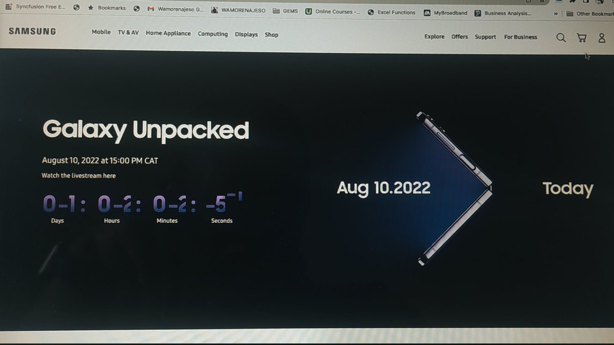 tumiwmj's tweet photo. Ready to hop on to the #SamsungUnpacked  
Today can't wait to hear what @SamsungMobileSA has in-store for us ! https://t.co/mTO7mYvWnS