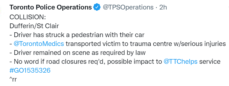 dmrider's tweet photo. Toronto drivers have hit three pedestrians this morning and it's just after 10 a.m. #VisionZero https://t.co/ffu2vXeGYY