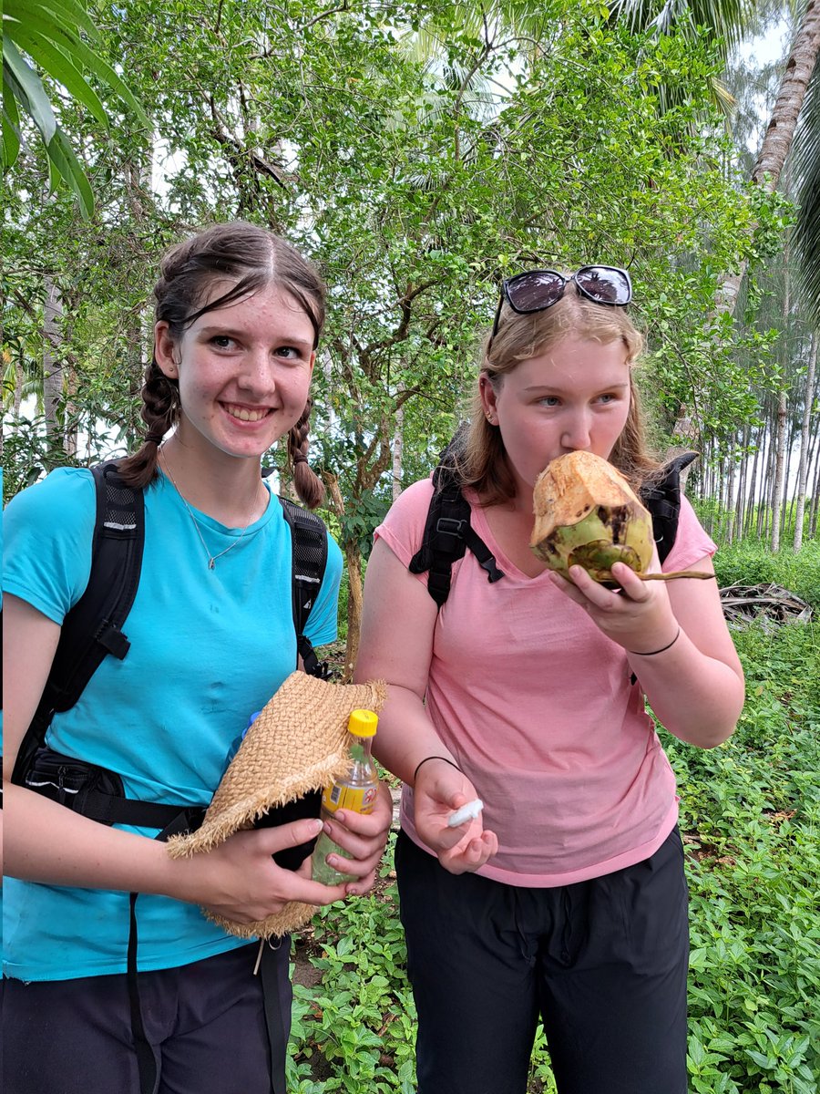 CharnwoodPd's tweet photo. On the way back to camp, we stopped for coconuts at a nearby boma. Freshly picked, they were delicious (kitamu)! https://t.co/edmGo4StNY