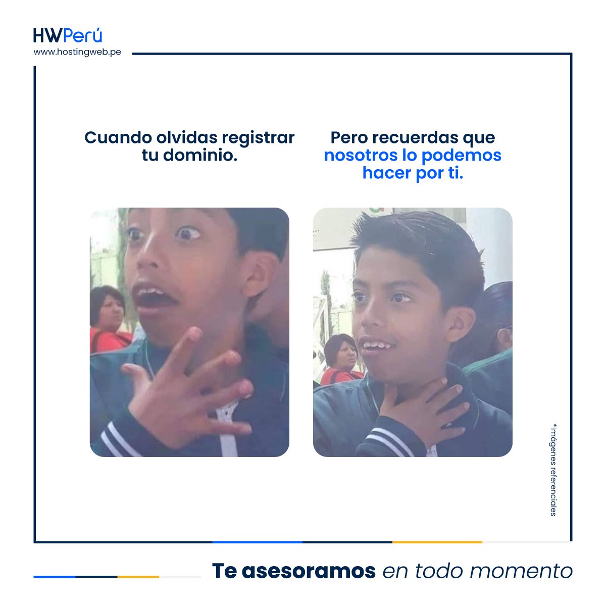 ¡Son solo algunos!😄🙂 Relájate y bríndanos tus datos para proceder con el registro de tu dominio dando clic aquí wa.link/yvjl5a

#hwperu #hostingydominio #memes2022