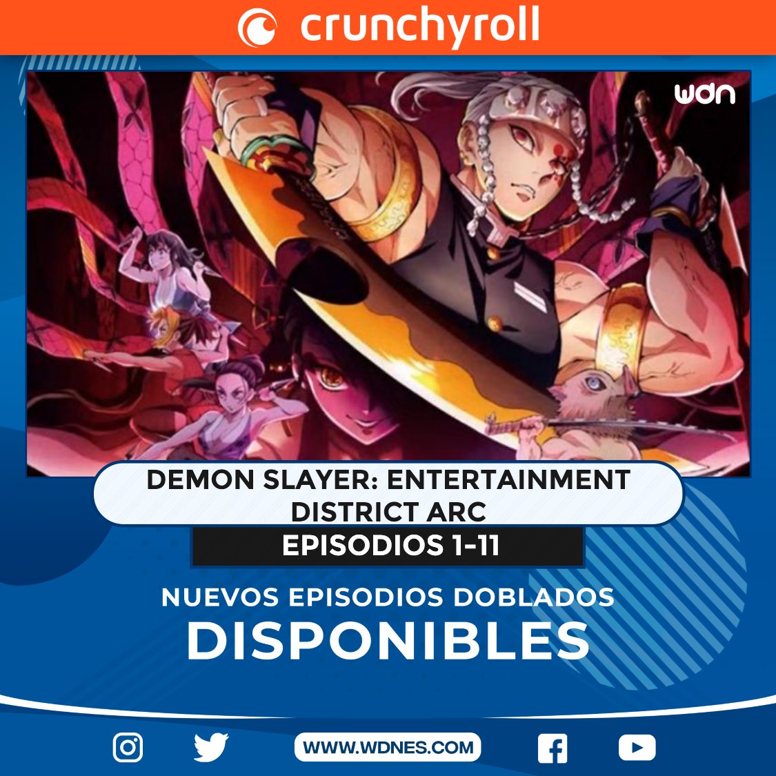 WDN - World Dubbing News on X: O Distrito do Entretenimento está  aguardando você. 🔥 A dublagem de Demon Slayer: Kimetsu no Yaiba  Entertainment District Arc já está disponível na Crunchyroll. 🧡 #