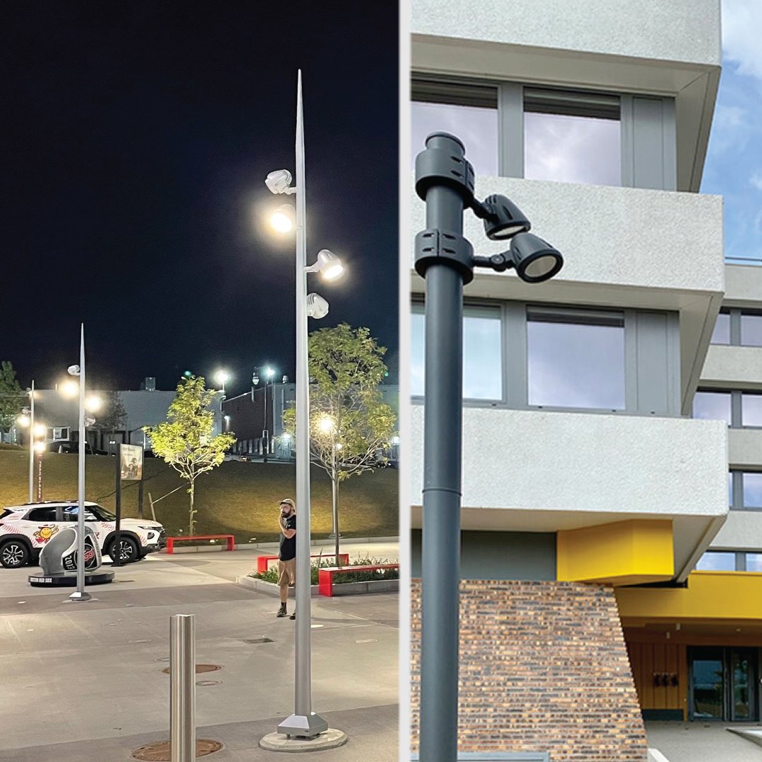 The Zaab is a versatile floodlight with a variety of accessories. Available in 2 sizes, with either a 21w or 40w COB. The cluster assemblies are offered as a standard in either 3 or 6 floodlight configurations, but can be specified for more or less depending on job requirements.