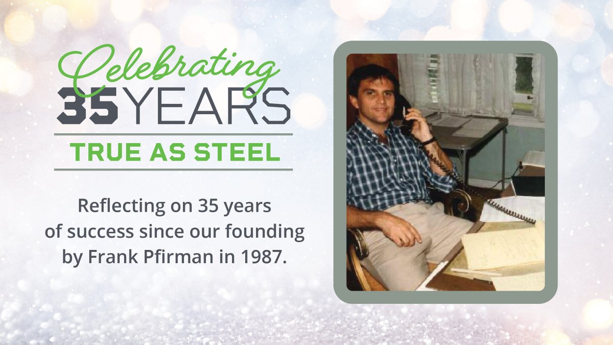 MatandySteel's tweet photo. On August 15th we celebrate our 35th Anniversary. Frank Pfirman launched Matandy Steel in 1987 and operated out of his parents’ house using an old card table for a desk, but he had a vision for building something bigger: a company that served people, not businesses. https://t.co/7JBeFDEMQy