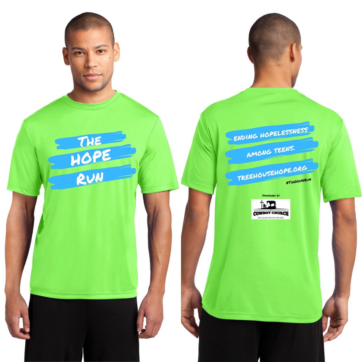 TheHopeRun1's tweet photo. Our 2022 shirts are NEON GREEN to bring even more attention and awareness to our cause: ending hopelessness among teens with @treehousehope! https://t.co/PMshV1ewS8