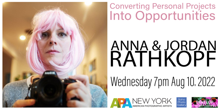 Tonight in-person at @SoHoPhotoNYC - <a href="/apanewyork/">APA New York</a>  members Anna and Jordan Rathkopf will be discussing how to turn personal projects into opportunites. apanational.org/events/entry/c…