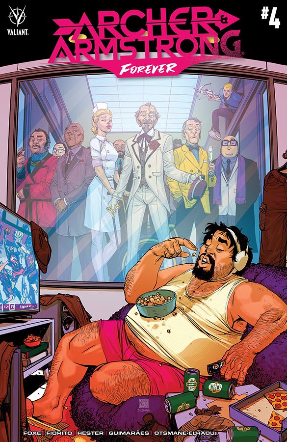 ValiantComics's tweet photo. One this is certain: this issue will change Archer &amp; Armstrong…FOREVER!

Happy #NCBD! ARCHER &amp; ARMSTRONG FOREVER #4 is on sale now! #StayValiant 🍻🏹 https://t.co/LQEIabmDSW