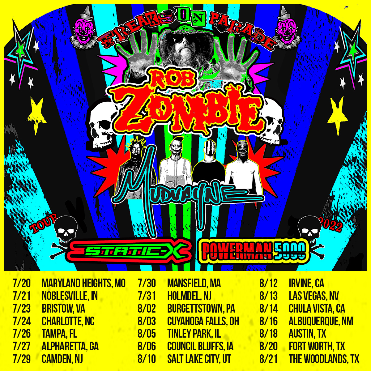 MetalTitans's tweet photo. .@RobZombie
#John5 #PiggyD #Gingerfish
With: #Mudvayne @OfficialStaticX @therealPM5K
Today: Aug. 10 Salt Lake City, Utah @ USANA Amphitheatre https://t.co/AMTsIWMT4A