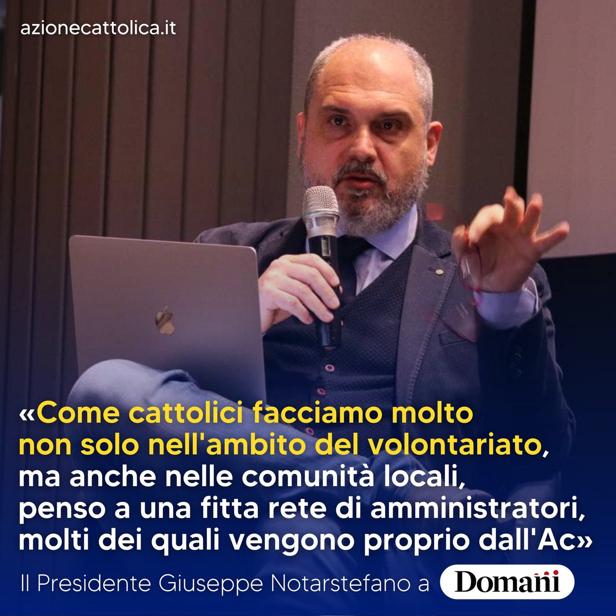 AC1868's tweet photo. 📰 I cattolici all’appuntamento elettorale

Le parole del Presidente @GiuNotar, riportate questa mattina su @DomaniGiornale su #inclusione, transizione ecologica, #immigrazione e #accoglienza.

https://t.co/Wdf8p3p49z https://t.co/SMfFaVTjjO
