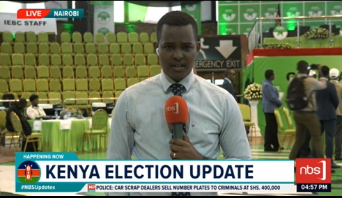 Fireliglntfi's tweet photo. .@CanaryMugume: So far, Chebukati Wafula has announced that about 98.51% of all 34 A forms, an equivalent of declaration forms in Uganda, have been posted and are live on the @IEBCKenya website in just 24 hours. The results can be found there.

#KenyaDecides2022

#NBSUpdates https://t.co/VcBKZJuy9G