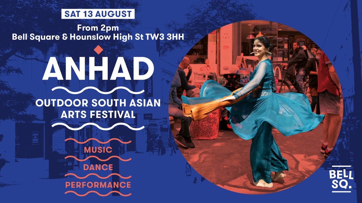 CirculateLondon's tweet image. On Saturday head down to Hounslow for the South Asian Outdoor Arts Festival 'ANHAD'! 

Featuring @djritu1 @beejadance @nadiajaved_ @balbirdance @Indiantenor #ZaynMohammed #AnviPrabhu #ShyamDattani #OdissiCollective &amp;amp; loads more!

Directed by @mira_misra 

bellsquarelondon.com/anhad-limitless
