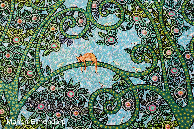 manonelmendorp's tweet photo. Detail van het schilderij " Sleepy "  meer info: https://t.co/ct76efYjc6  😊 #sleepycat #sleepy #kattenkunst #kunst #schilderij #schiedam https://t.co/5ezqlTkD5G